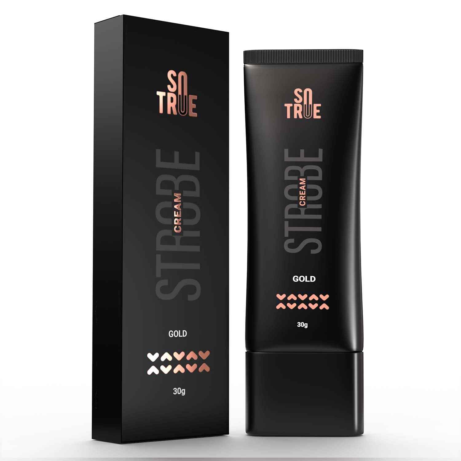 Buy SOTRUE Strobe Cream Gold for Face Radiance, Multipurpose Strobe Cream, Dewy Glazed Instant Glow, Highlighter For Face, Boosts Hydration, For All Skin Types, 30 gm - Purplle