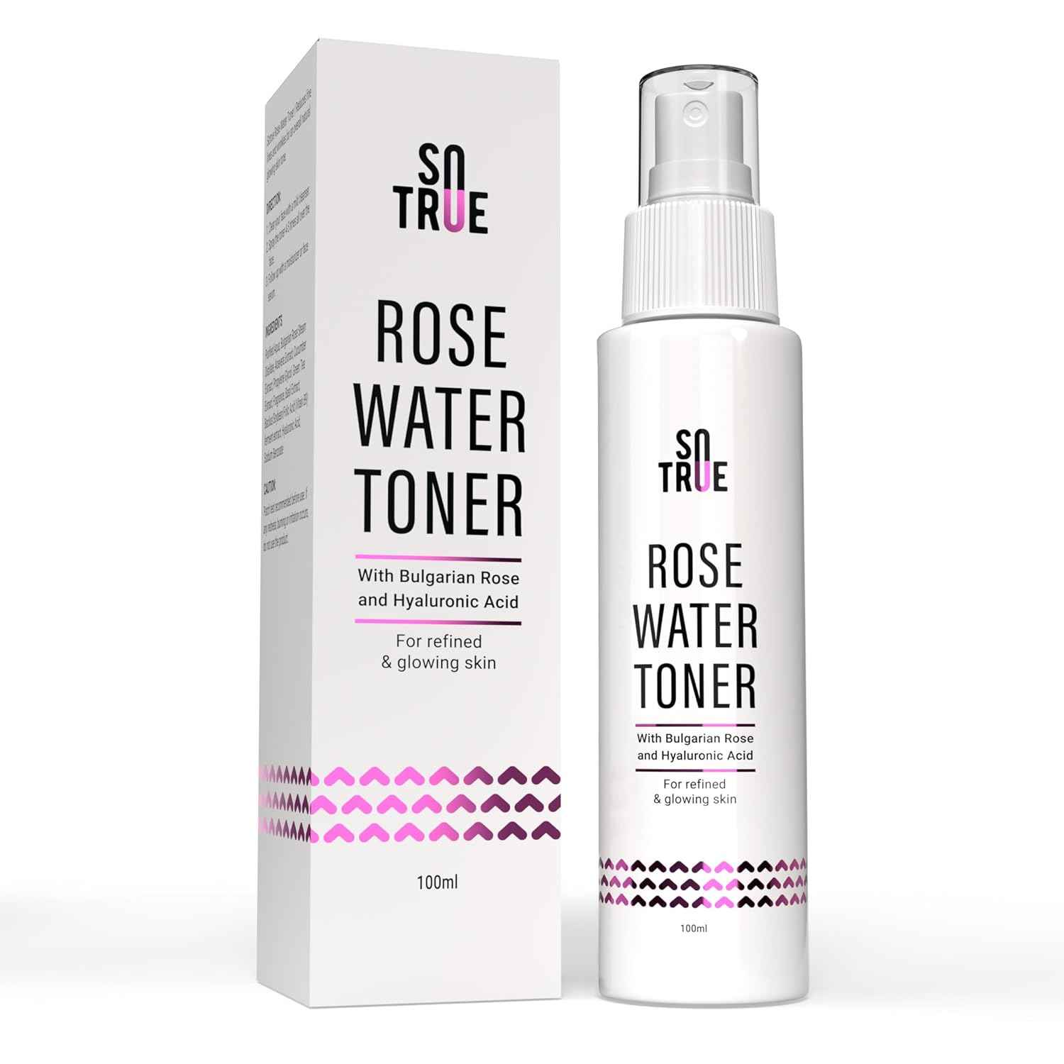 Buy SOTRUE Rose Water Spray For Face | Alcohol Free Face Toner with Bulgarian Rose & Hyaluronic Acid 100 ml | Skin Refining, Pore Tightening | Suitable for Oily, Acne Prone, Dry and Normal Skin - Purplle