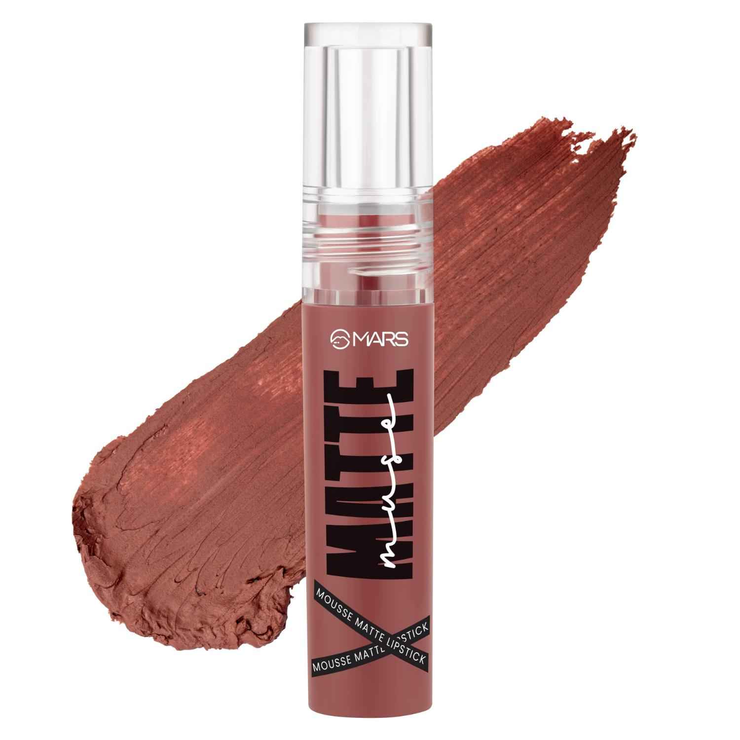 Buy MARS Matte Muse Mousse Lipstick (3 ml) (07-CELEBRITY) with Doe-Foot Applicator | Highly Pigmented | Smooth Texture | Hydrating Formula | Blurry Lips Effect - Purplle