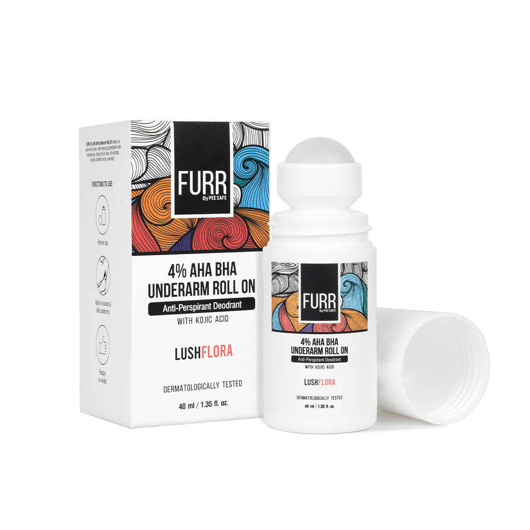 Buy FURR by Pee Safe 4% AHA BHA Under Arm Roll On - Flora 40 gm - Purplle