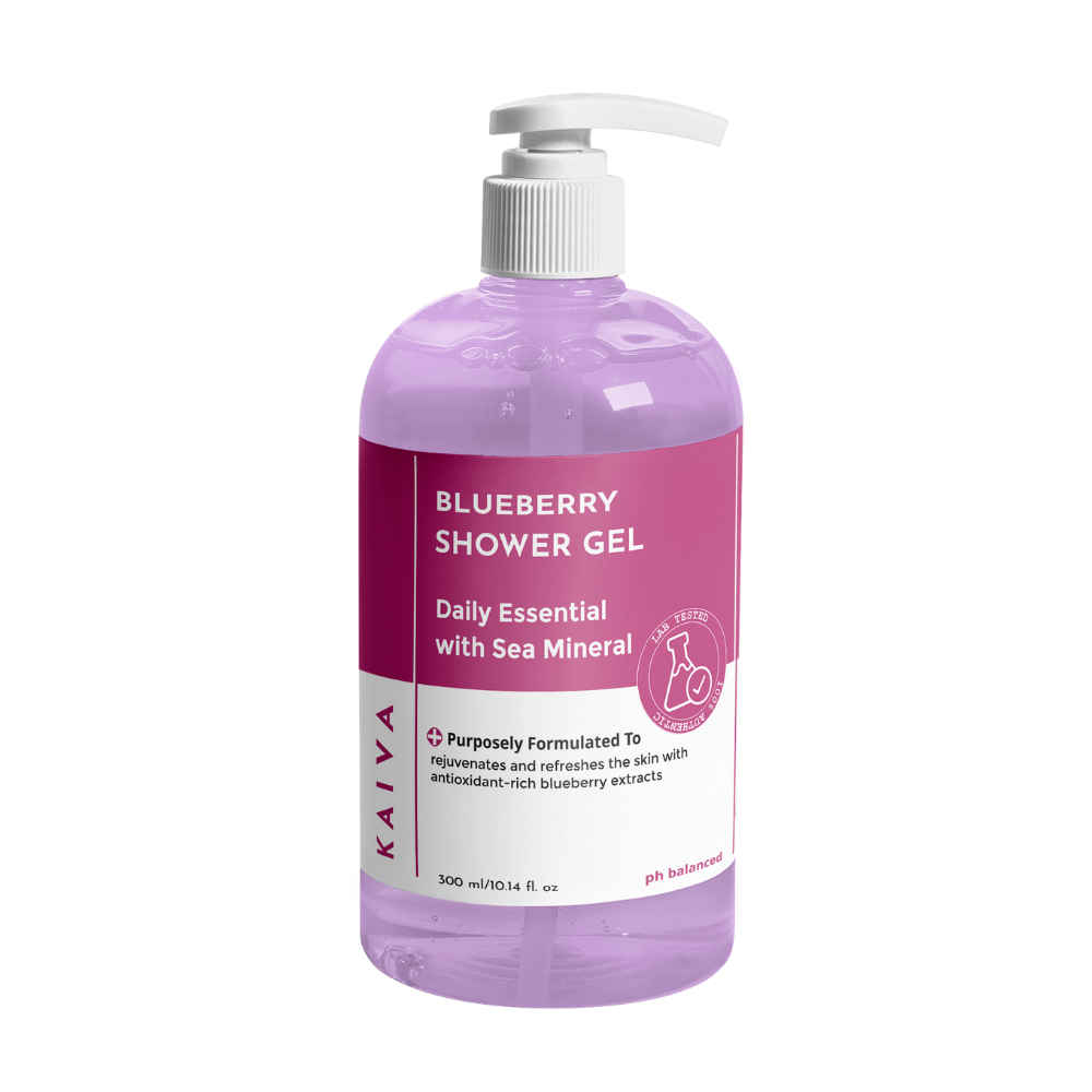 Buy KAIVA Blue Berry Shower Gel | Refreshing Berry Essence | Enriched with vitamin-E | Sulfate & Paraben Free – 300 ml - Purplle