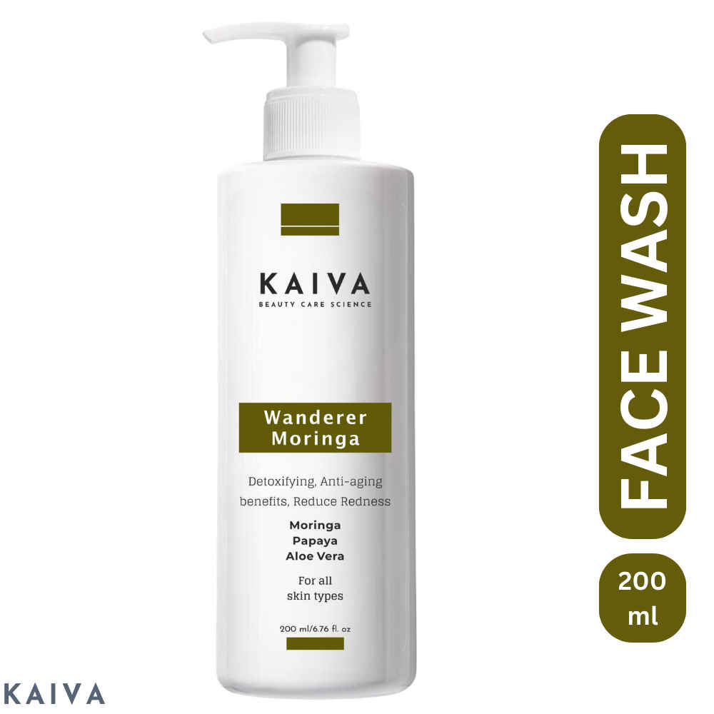 Buy KAIVA Moringa Face Wash – Nourishing, Detoxifying, Anti-aging – For Women & Men | Sulfate & Paraben Free – 200 ml - Purplle