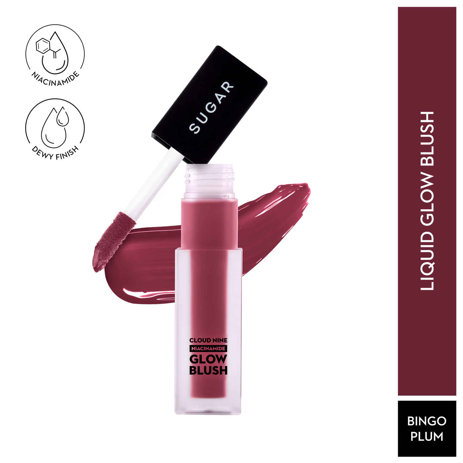 Buy Sugar Cosmetics Cloud Nine Niacinamide Glow Blush 05 Bingo Plum 7.6 ml - Purplle