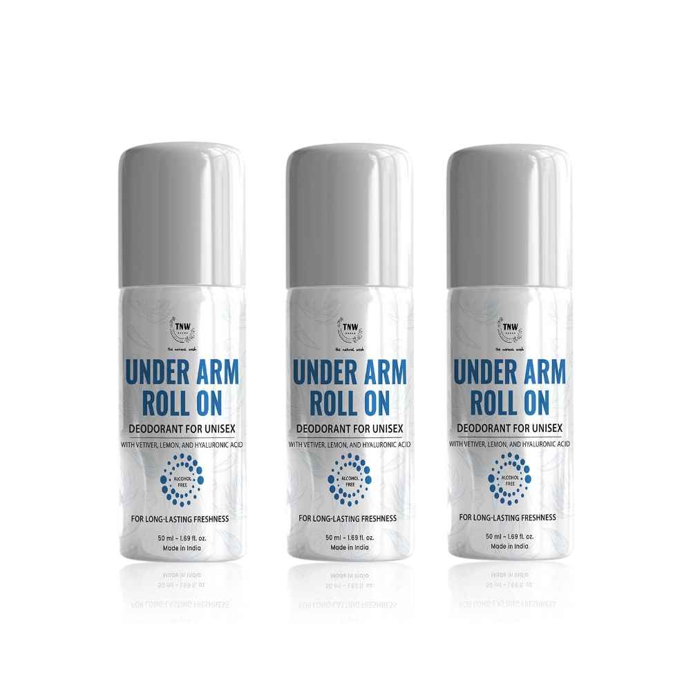 Buy TNW – The Natural Wash Set of 3 Underarm Roll-On Deodorant For Women 50 ml*3 - Purplle