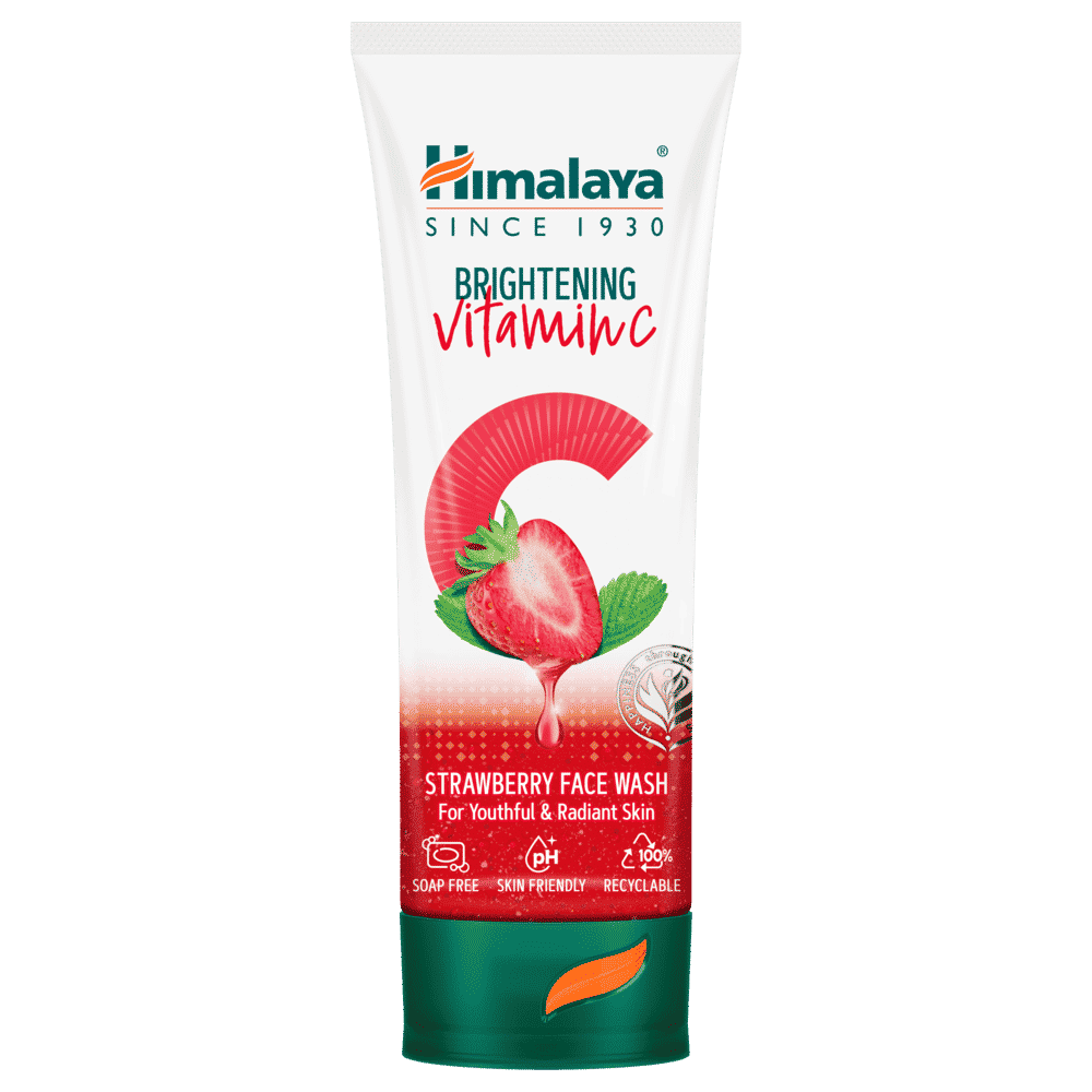 Buy Himalaya Brightening Vitamin C Strawberry Face Wash | Brightening Face Cleanser | Remove Dull Skin | 100 ml - Purplle
