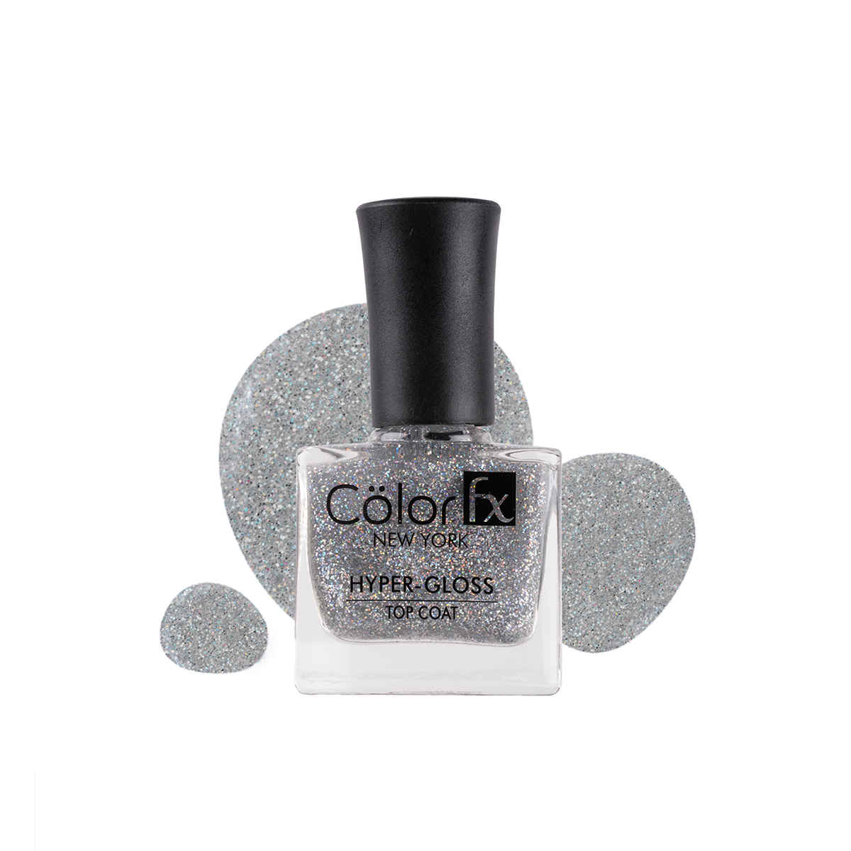 Buy Color Fx New York Hyper-Gloss Holographic Top Coat Nail Polish, Transparent Gel Like Finish, Sparkling Glimmer, 21 Toxins Free, Long Lasting, Nail Paint Women 9 ml - Purplle