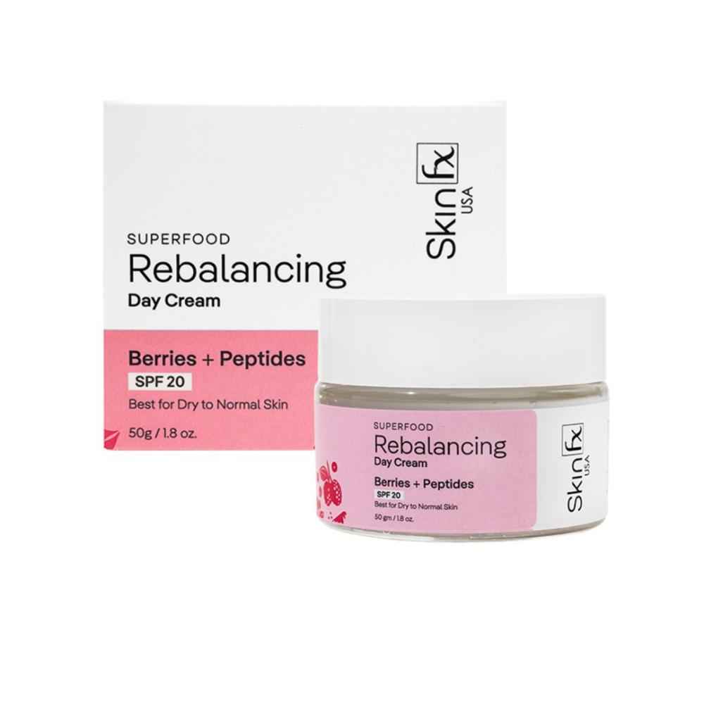 Buy Skin Fx Superfood Rebalancing Day cream, Normal to Dry Skin Moisturiser, Best Moisturiser for Sensitive Skin, 50 gm - Purplle