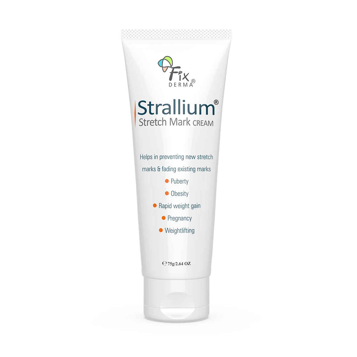Buy Fixderma Strallium Stretch Mark Cream, Removes Pregnancy Stretch Marks, Scar Removal And Moisturizing Cream, Stretch Mark Remover For Stomach, Thighs & All Body Parts- 75 gm - Purplle