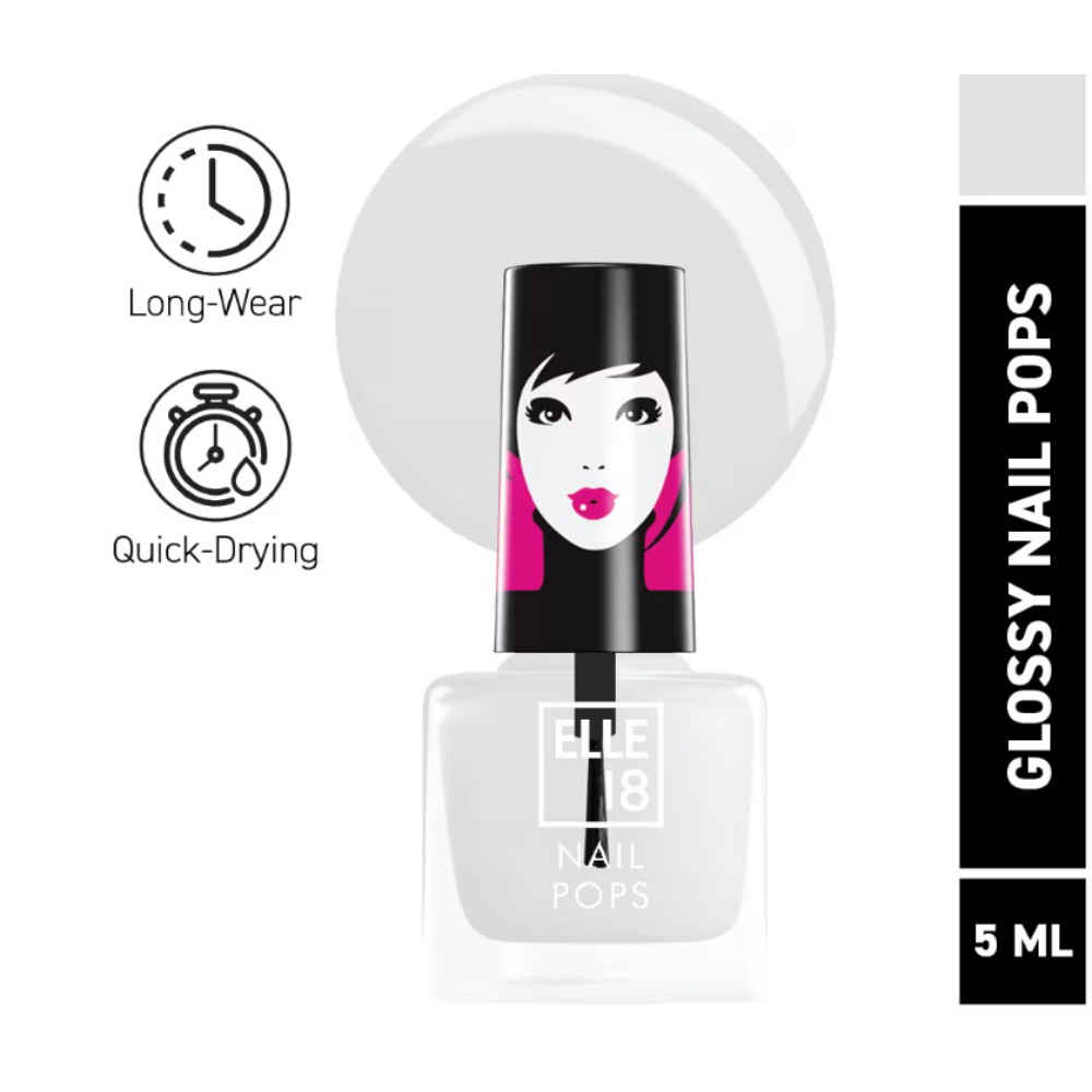 Buy Elle18 Nail Pops Nail Color Shade 27 - Transparent (5 ml) - Purplle