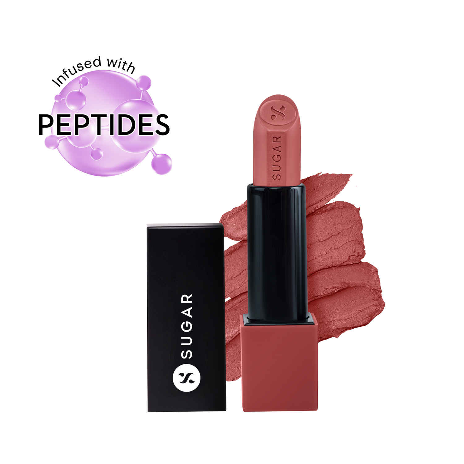 Buy SUGAR Glide Peptide Serum Lipstick 02 Positano Peach 3 ml - Purplle