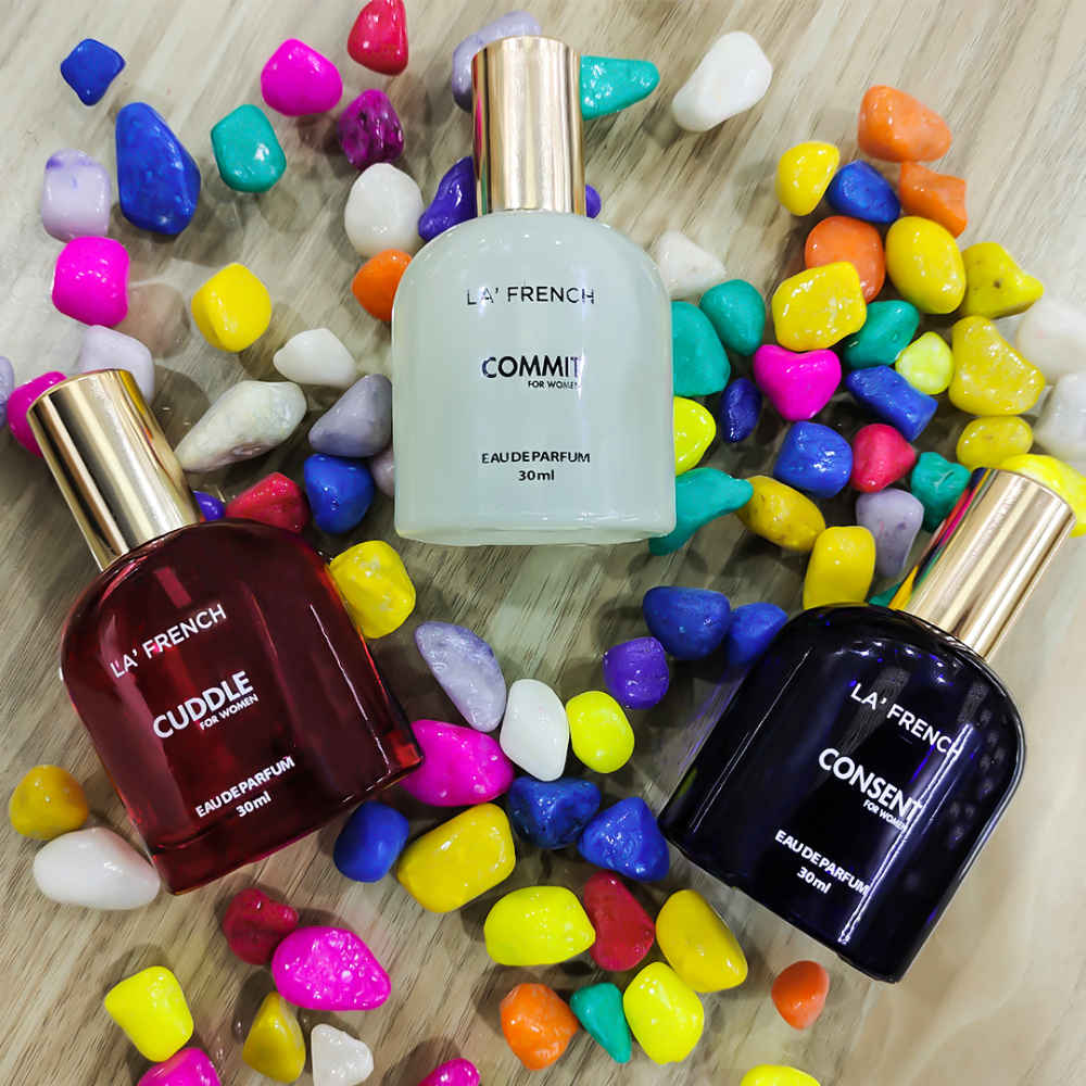Buy La French Cuddle | Commit | Consent Perfume for Women 90 ml | 3 x 30 ml | gift for women | trial pack | mini perfume | gift box - Purplle