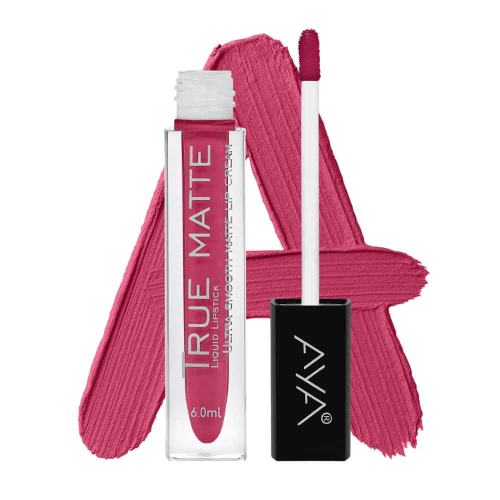 Buy AYA True Matte Liquid Lipstick, Ultra Smooth Matte Lip Cream, 05 Pink, 6 ml - Purplle