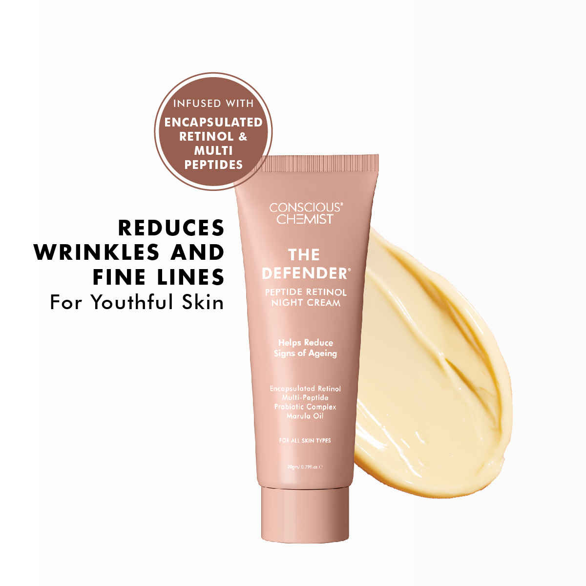Buy Conscious Chemist Multi Peptide Retinol Anti Ageing Night Cream - 20 gm - Purplle