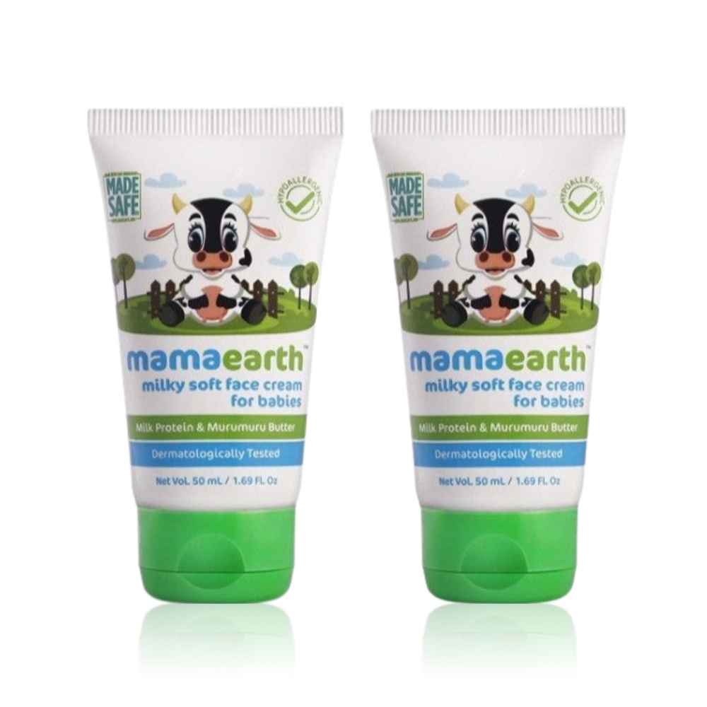 Buy Mamaearth Milky Soft Face Cream With Milk Protein & Murumuru Butter for Babies 60 ml - Pack of 2 - Purplle