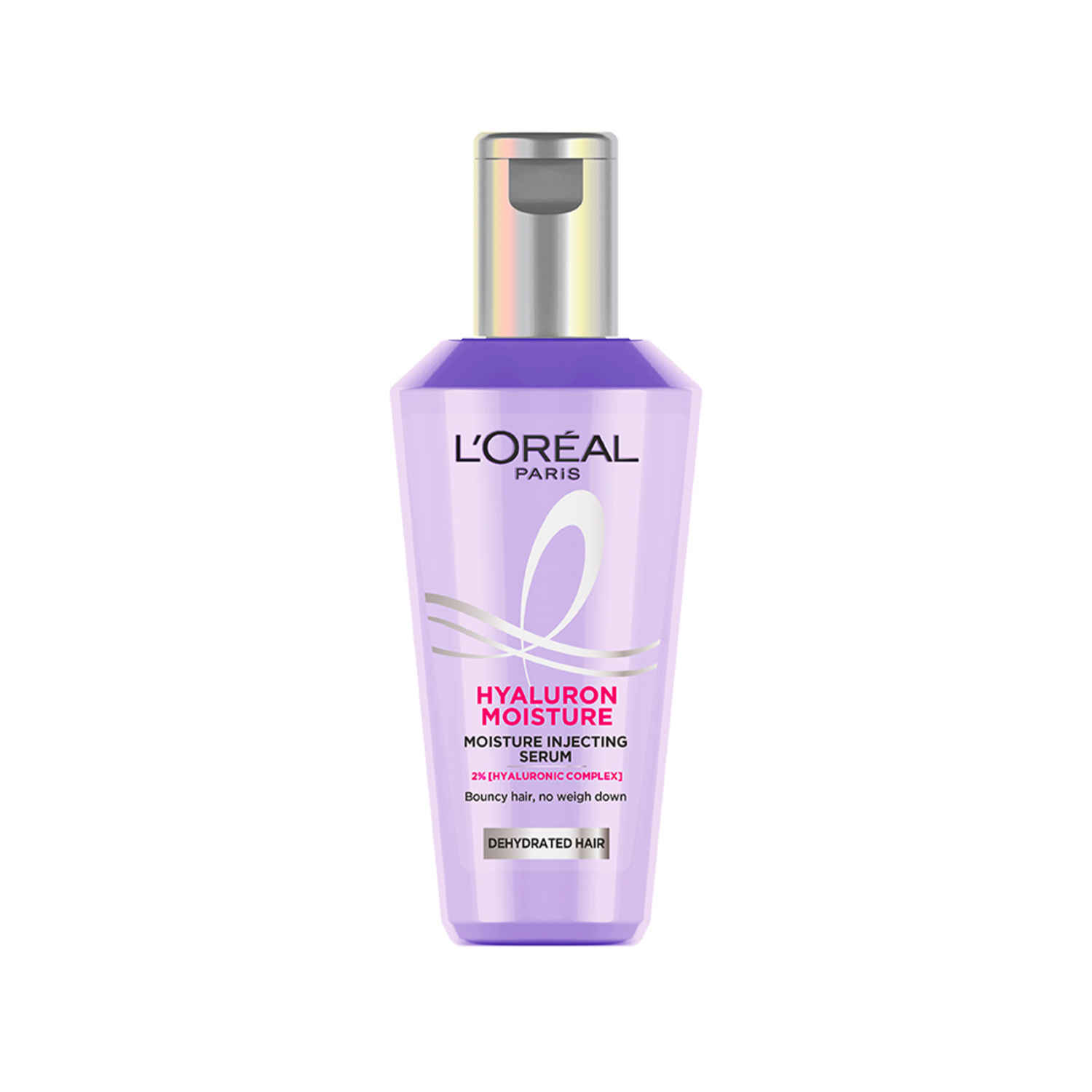Buy L'Oreal Paris Hyaluron Moisture 96H Moisture Injecting Hair Serum with Hyaluronic Acid to get bouncy & frizz-free hair | 80 ml - Purplle