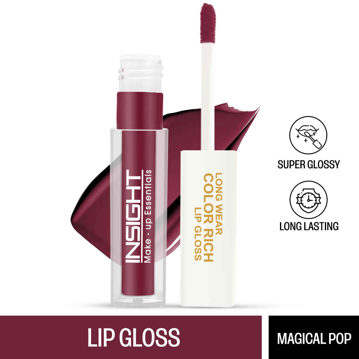 Buy Insight Cosmetics Long Wear Color Rich Lip Gloss - Magical Pop (4 ml) - Purplle