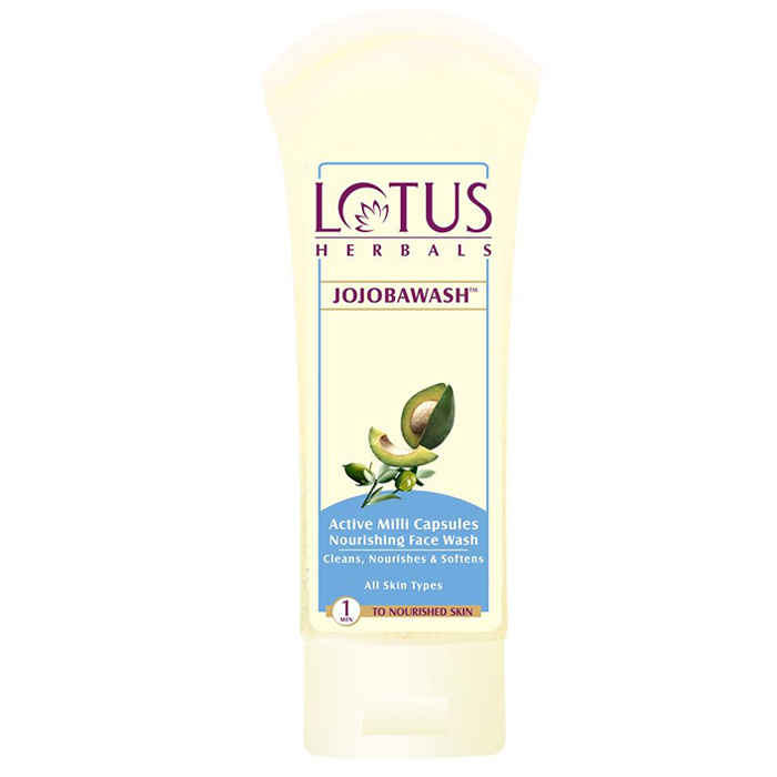 Buy Lotus Herbals Jojobawash Active Milli Capsules Nourishing Face Wash | For All Skin Types | 120 ml - Purplle