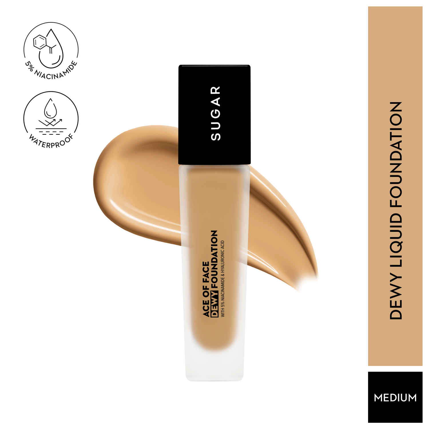 Buy SUGAR Cosmetics Ace Of Face Dewy Foundation - 35 Frappe (30 ml) - Purplle