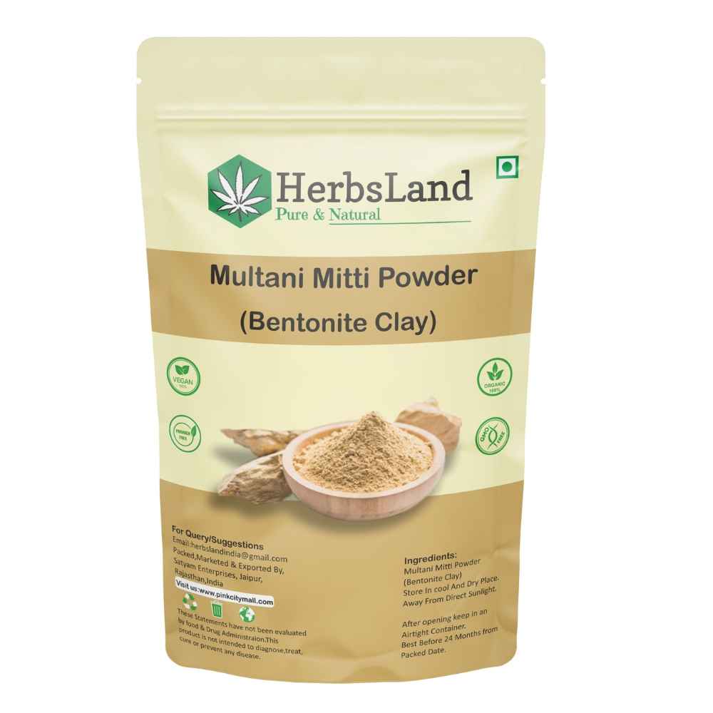 Buy Herbsland Pure Multani Mitti Powder - Deep Cleansing & Oil Control For Radiant Skin | 200 gm - Purplle