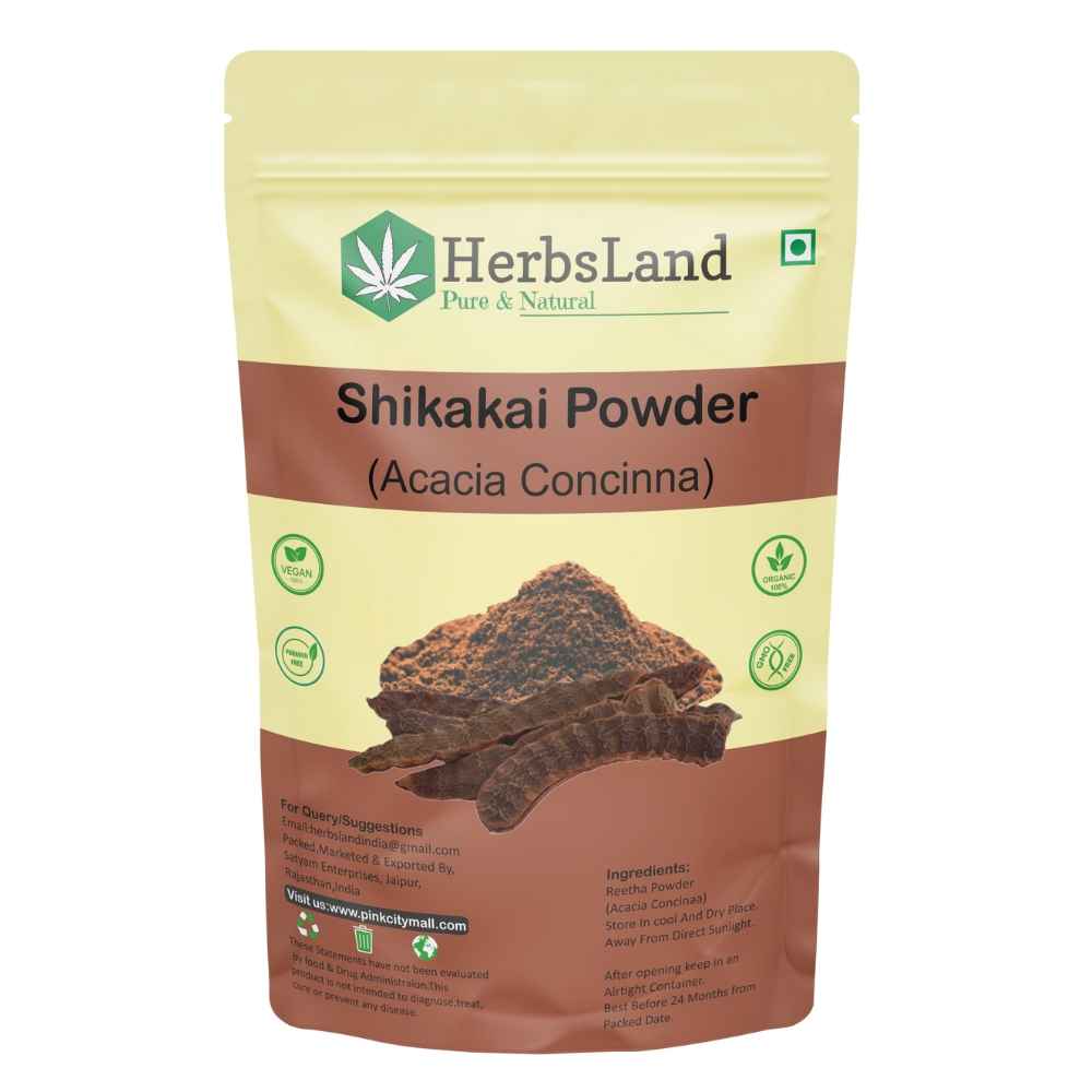 Buy Herbsland Pure Shikakai Powder - Natural Remedy For Dandruff, Hair Fall & Shiny Hair | Ayurvedic Hair Care | 100 gm - Purplle