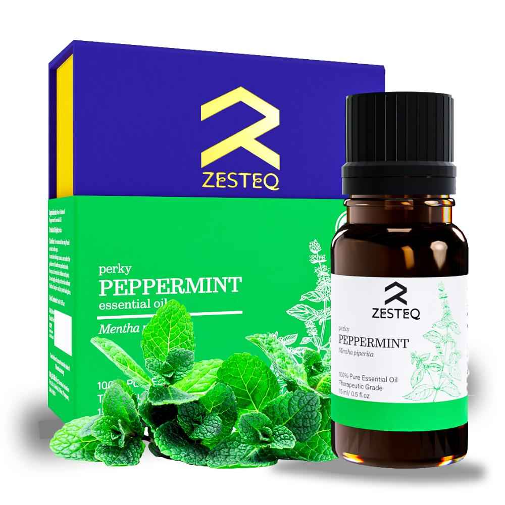 Buy Zesteq Undiluted Organic Peppermint Essential Oil (15 ml) | Clinically Tested | Energizes & Refreshes, Relieves Headaches, Soothes Muscles | Certified Organic - Purplle
