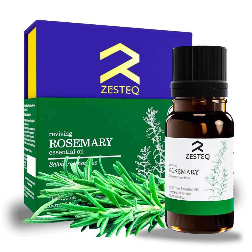 Buy Zesteq Undiluted Organic Rosemary Essential Oil (15 ml) | Clinically Tested | Promotes Hair Growth, Nourishment & Strength | Controls Hair Fall | Certified Organic - Purplle