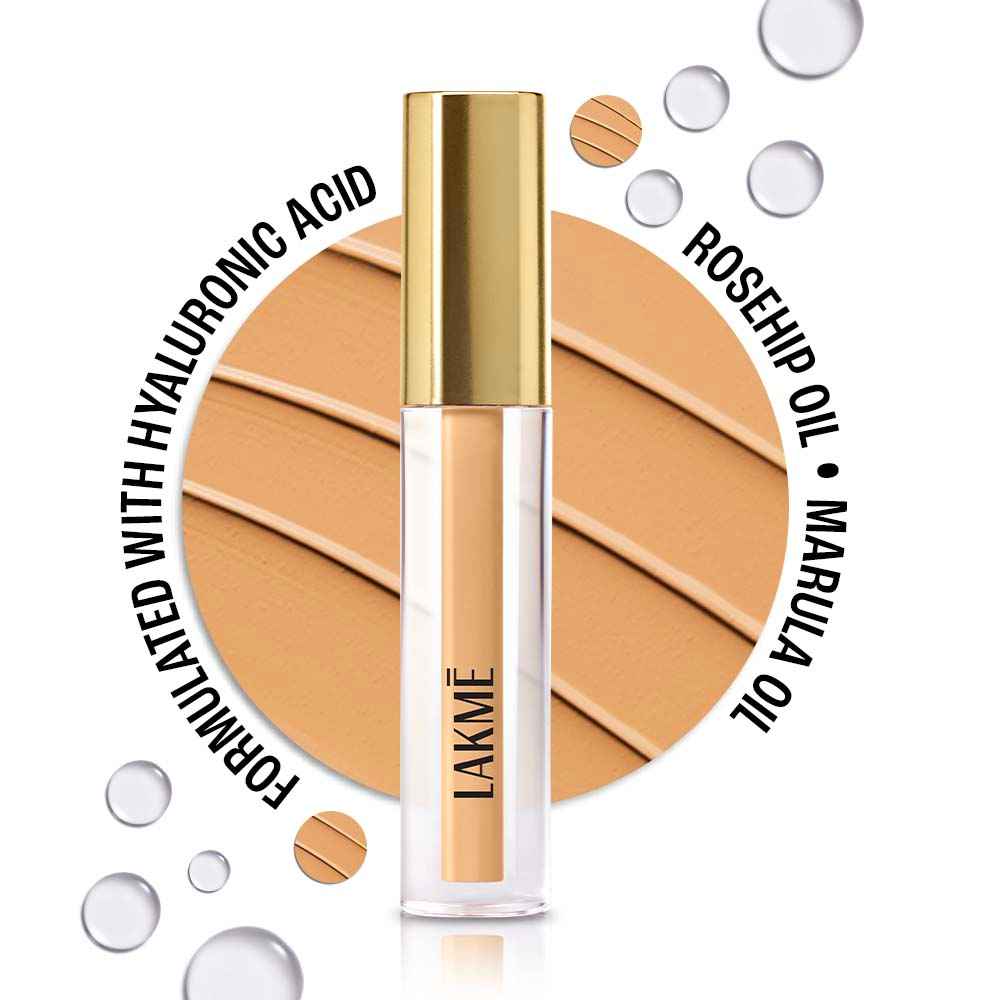 Buy Lakme 9to5 Hya Matte Liquid Concealer With Hyaluronic Acid, Rosehip Oil, Marula Oil, Ultra Breathable Finish, Weightless Formula - Sand - 2 ml - Purplle