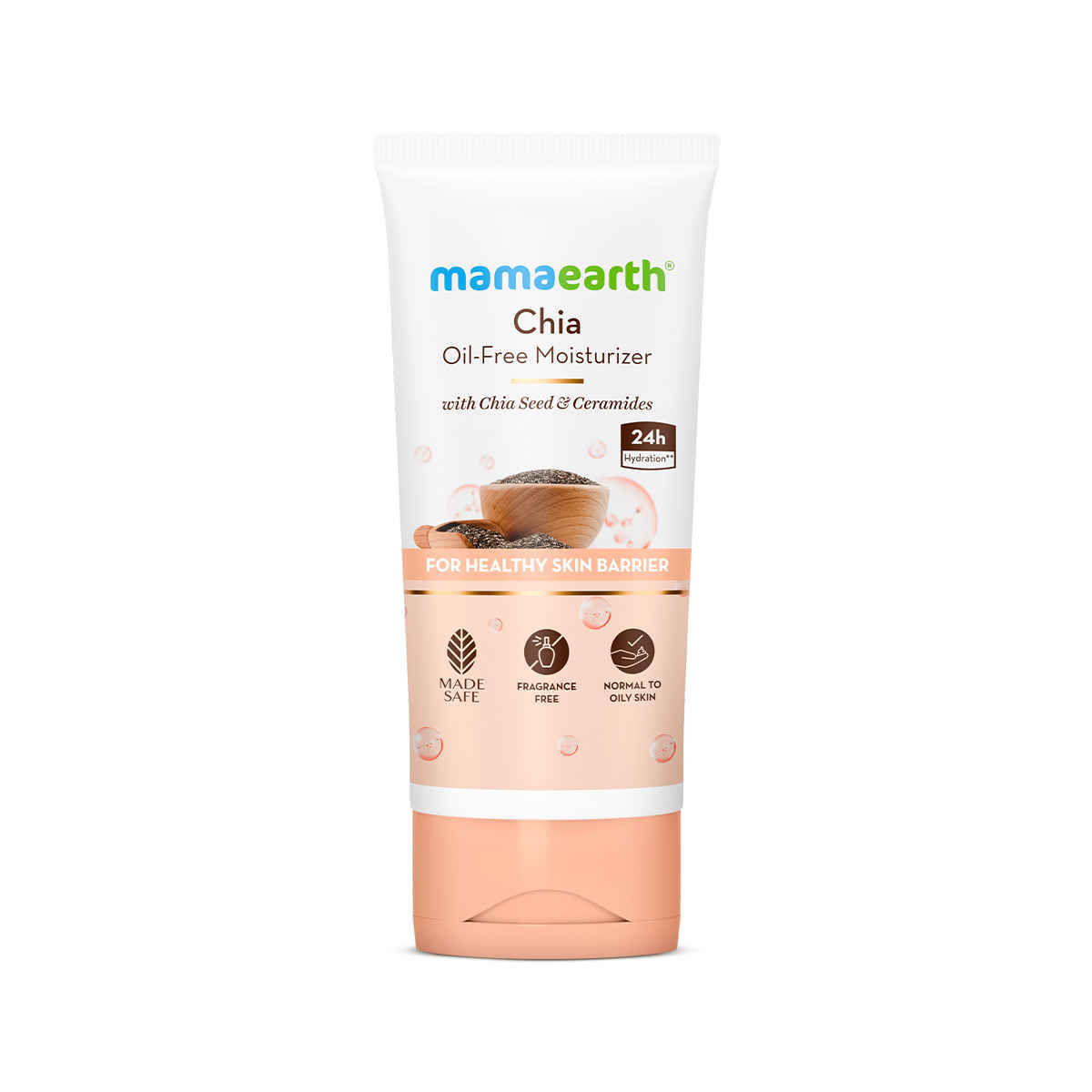 Buy Mamaearth Chia Oil-Free Moisturizer with Chia Seed & Ceramides for Healthy Skin Barrier 80 gm | Normal to Oily Skin |hydrated glow| 24 Hrs Long-Lasting Hydration | Co-Created with Dermats | Oil-Free Formula | Fragrance Free - Purplle