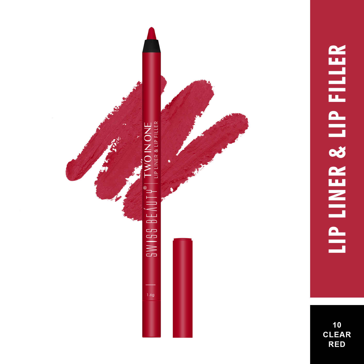 Buy Swiss Beauty Two in One Lip Liner & Lip Filler Clear Red 10 - Purplle