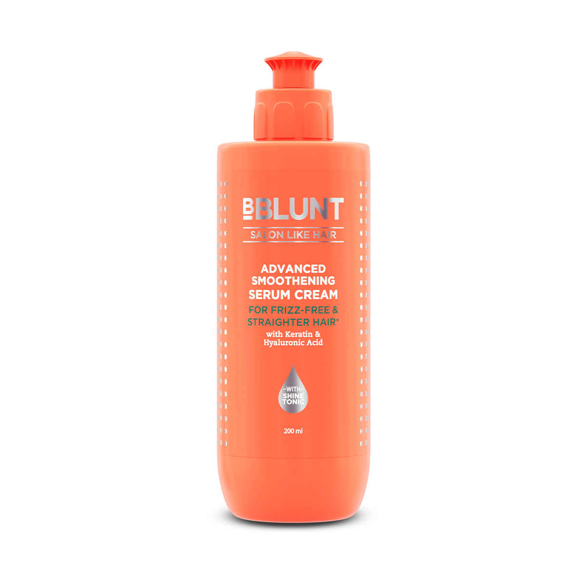 Buy Bblunt Advanced Smoothening Serum Cream with Keratin & Hyaluronic Acid - 200 ml Makes Hair Frizz-Free & Straight | Deeply Nourishes | Adds Spectacular Shine - Purplle