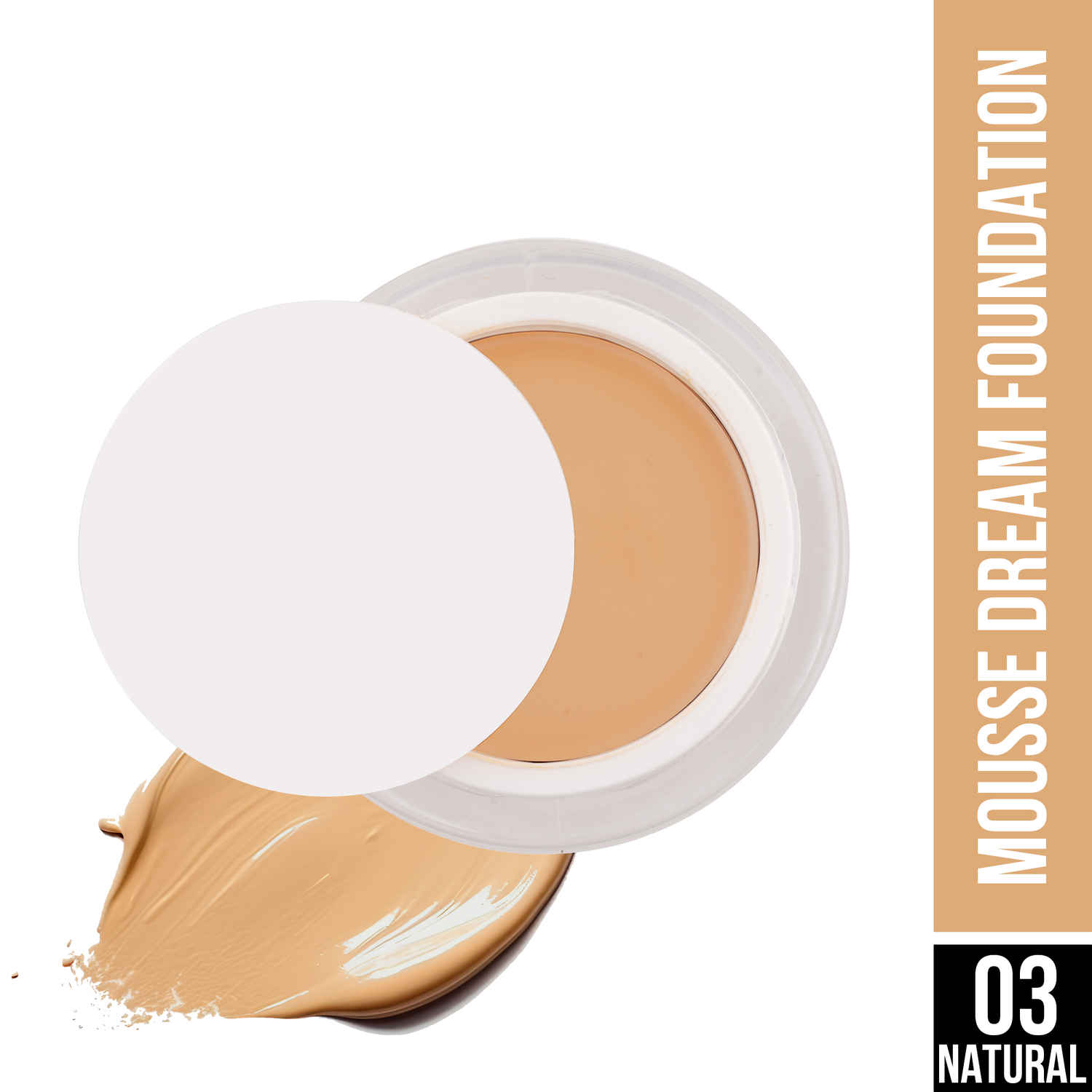 Buy Hilary Rhoda Mousse Dream Foundation | Lightweight & Buildable Foundation | Mousse Long Lasting & Flawless Matte Finish Foundation - 25 gm (Natural | Shade 03) - Purplle