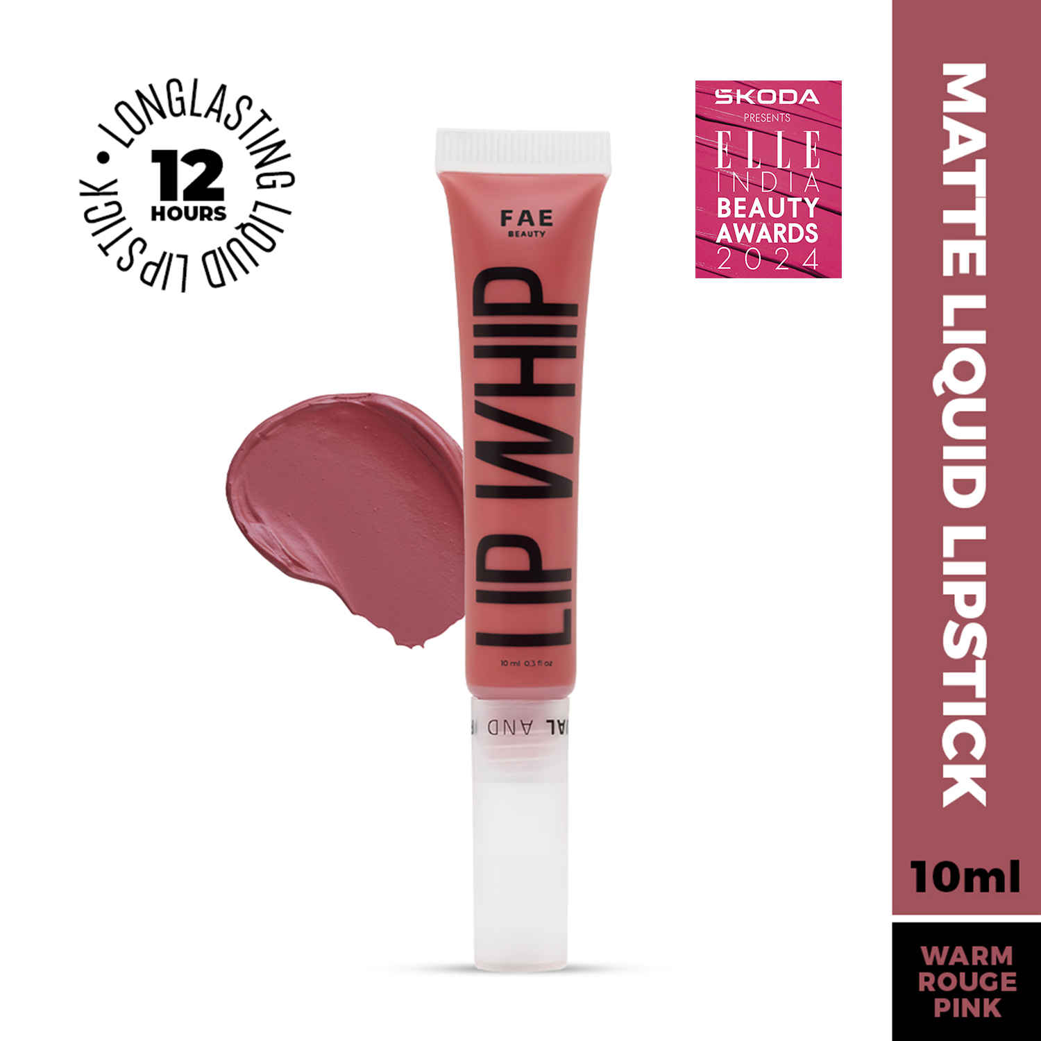 Buy Fae Beauty Lip Whip 12H Matte Liquid Lipstick | Long Wear | Non Drying | Soft Mousse Smudgeproof Formula | Vegan | Enriched with Vitamin E and Cherry Coffee - Edge - 10 ml - 10 ml - Purplle