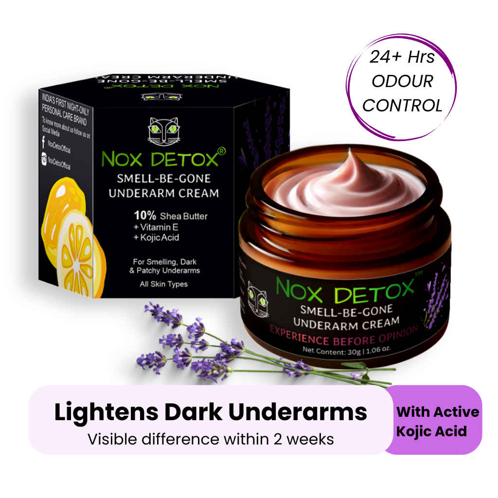 Buy NOX DETOX Underarm Whitening and Deodorant Cream with Kojic Acid | Controls Body Odour over 24 Hours | Dark Underarms | No Aluminium | Women & Men | All Skin Type + Sensitive Skin | Natural & Vegan 30 gm - Purplle