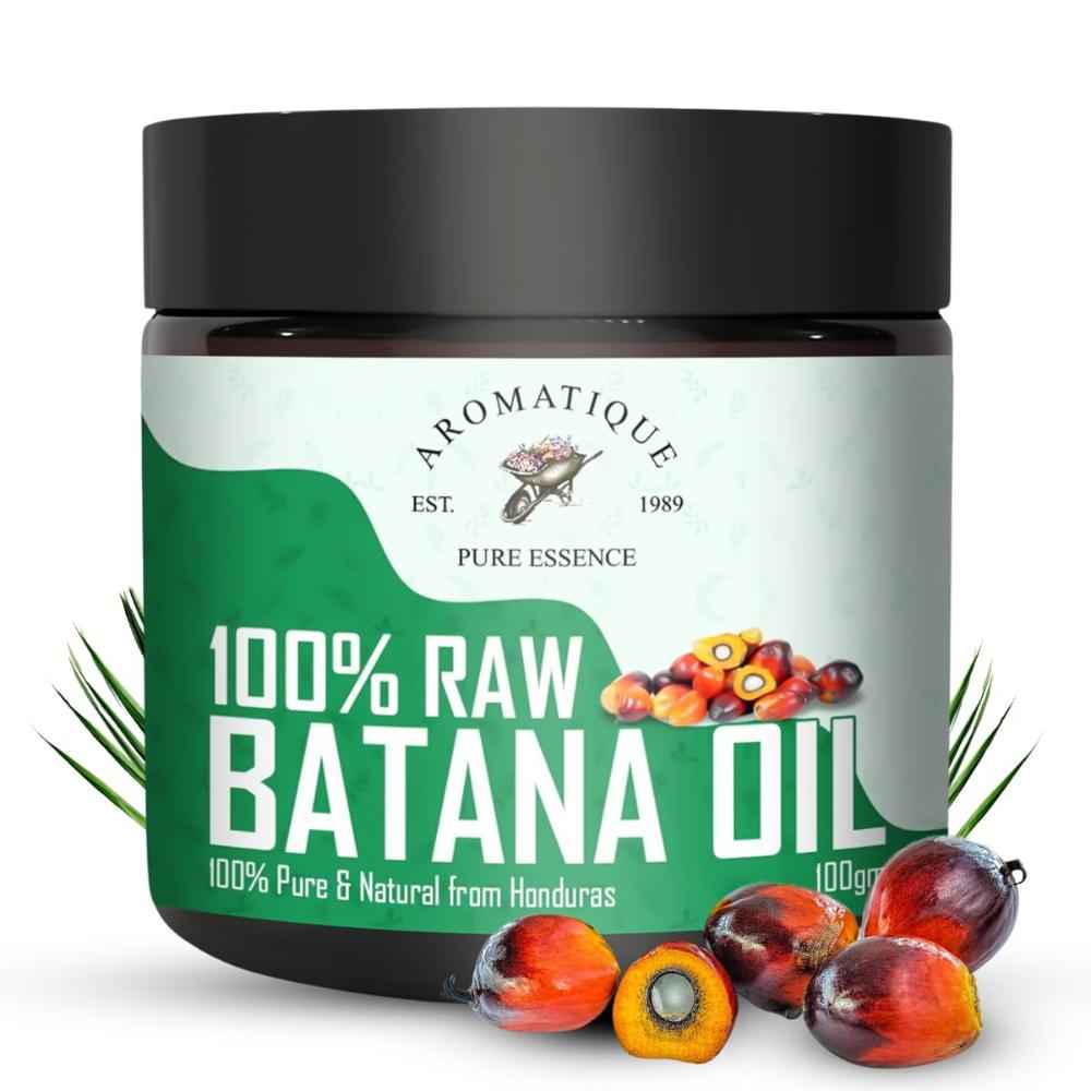 Buy Aromatique Raw Batana Oil | Unrefined Cold Pressed Batana Oil for Hair Growth by Dr Sebi Sourced from Honduras | Hair & Skin Nourishment Oil (100 gm) - Purplle