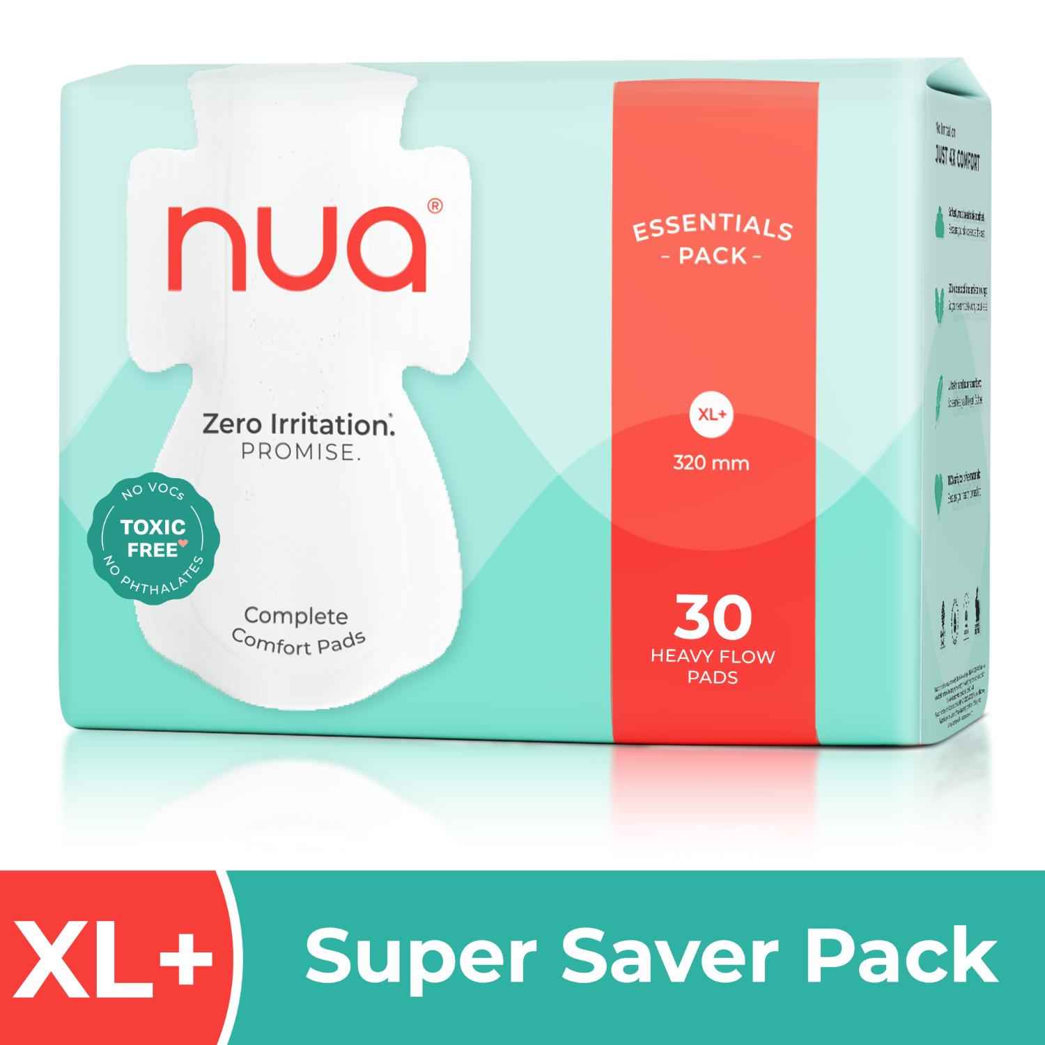 Buy Nua Ultra Thin Sanitary Pads for Women - Heavy XL+ (without disposal covers - 30 pads) - Purplle