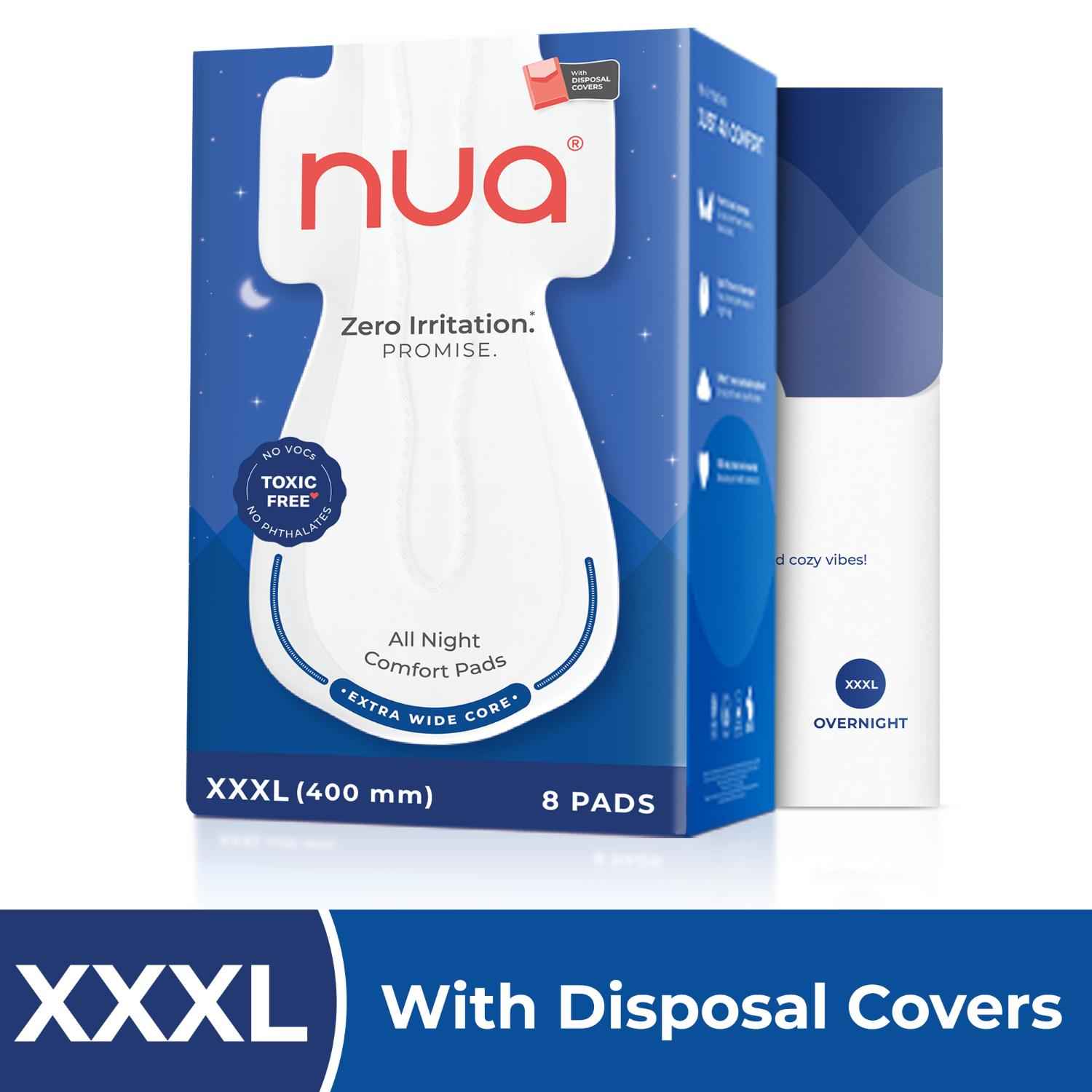 Buy Nua Ultra-Safe Night Pads XXXL (400mm - 8 pads) - Purplle