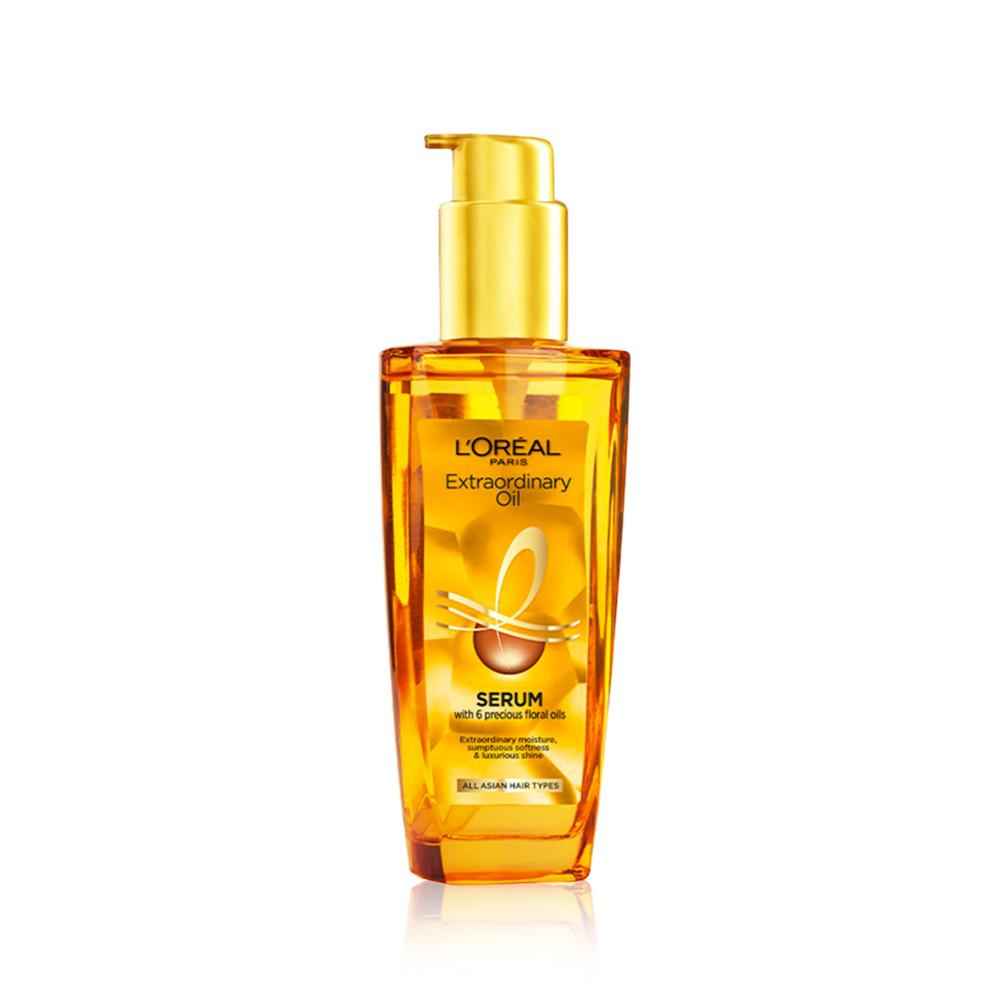 Buy L'Oreal Paris Extraordinary Oil Hair Serum Powered by Floral Oils for All Hair Types, Volume- 100 ml, Makes hair frizz-free, stronger, shiny and provides UV and Heat Protection, Loghtweight Formula - Purplle