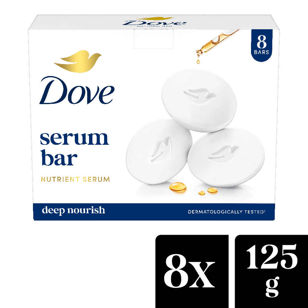 Buy Dove Serum Beauty Bathing Bar (8 x 125 gm) - Purplle