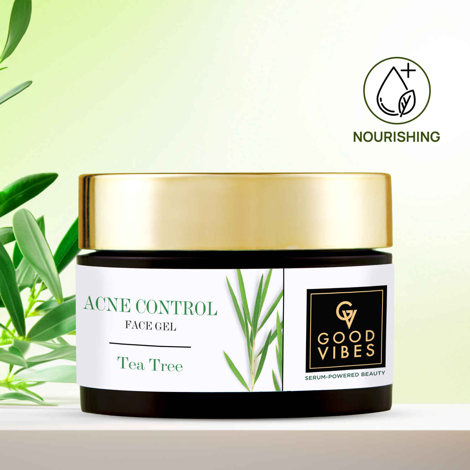 Buy Good Vibes Serum Powered Beauty Acne Control Tea Tree Nourishing Gel (50 gm) - Purplle