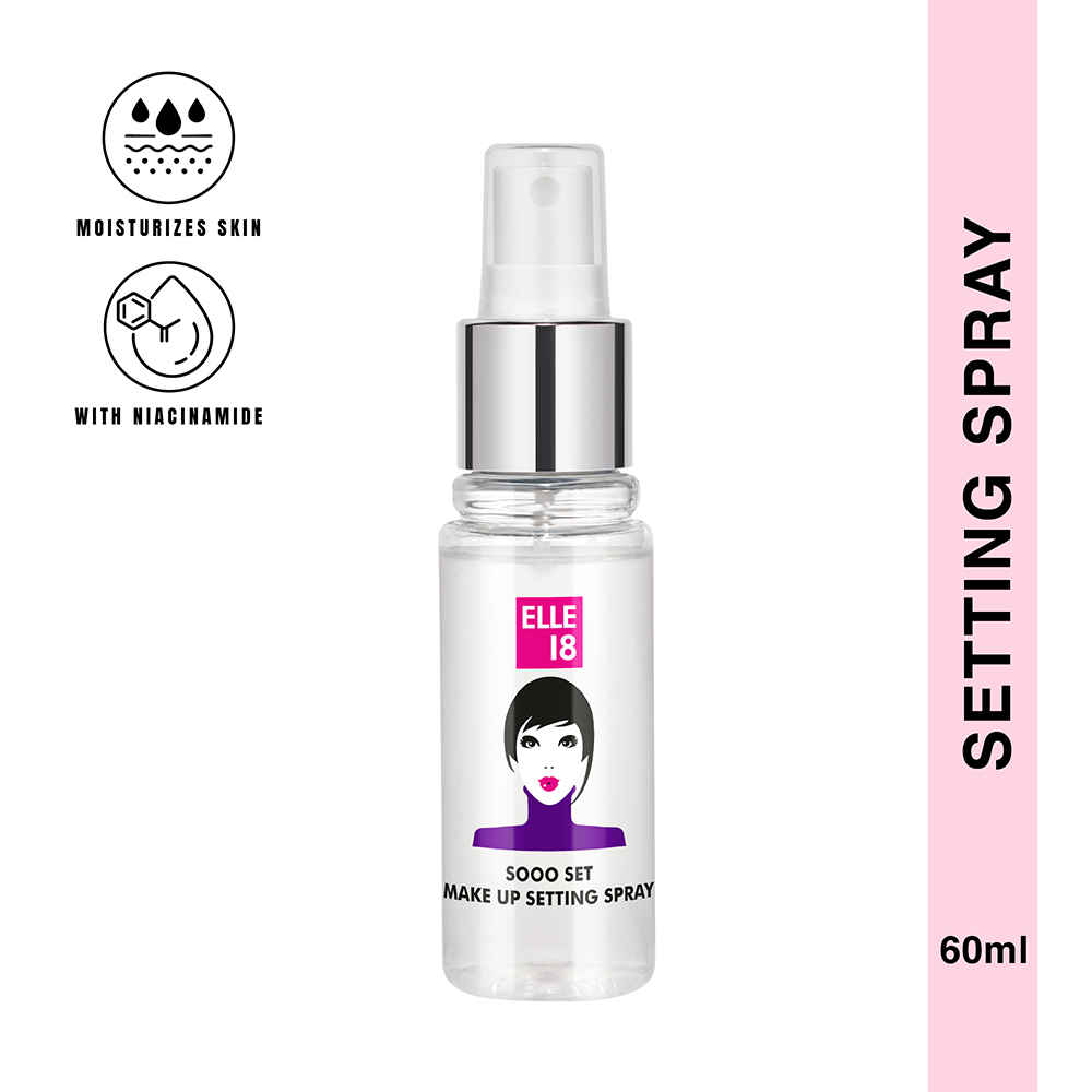 Buy Elle18 SOOO SET Setting Spray, long-lasting, hydrating & non-sticky makeup fixer|60 ml - Purplle