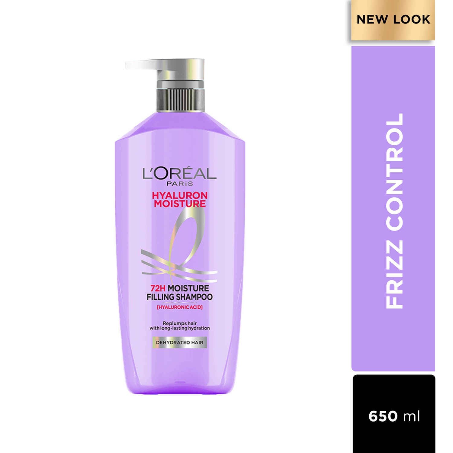 Buy L'Oreal Paris Hyaluron Moisture 72HR Moisture Filling Shampoo powered by Hyaluronic Acid, for Frizz-free, Hydrated and Bouncy Hair Full of Life | 650 ml - Purplle