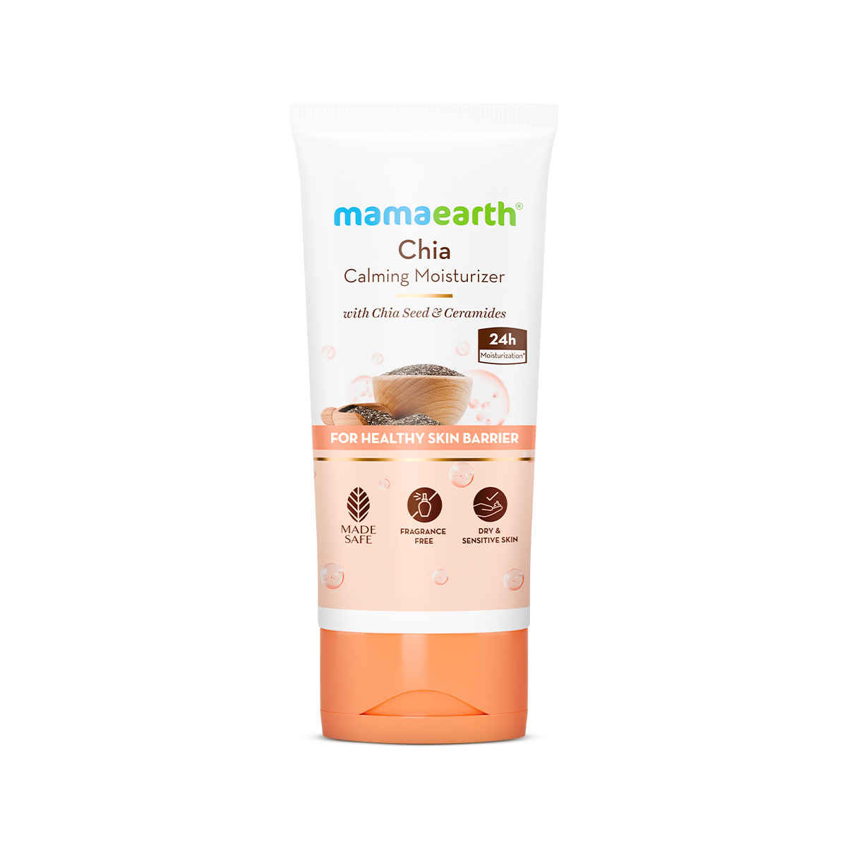 Buy Mamaearth Chia Calming Moisturizer with Chia Seed & Ceramides for Healthy Skin Barrier |hydrated glow| Co-Created with Dermats | For Dry & Sensitive Skin | 24H Long Lasting Moisturization | Fragrance Free | 80 gm - Purplle