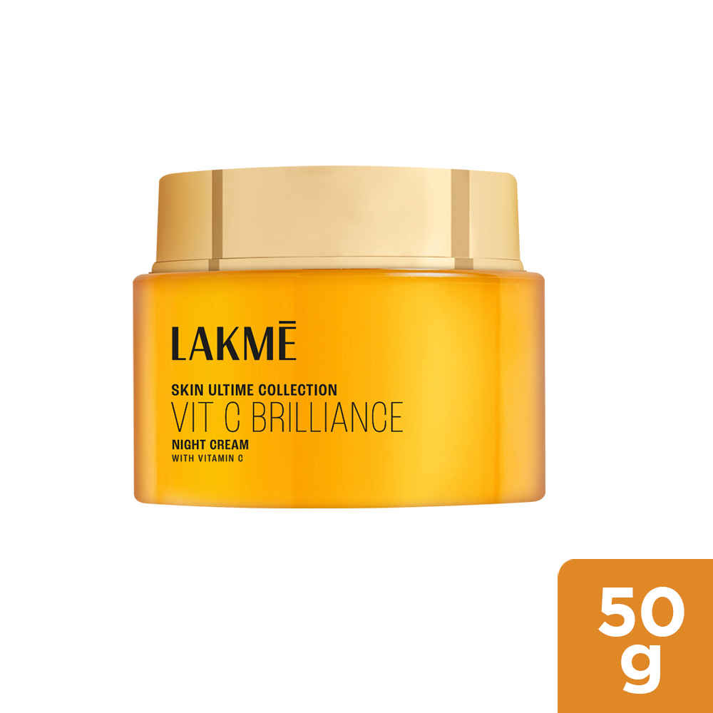 Buy Lakme Vitamin C Brilliance Night Cream with Vitamin C | For Healthy & Glowing skin | 50 gm - Purplle