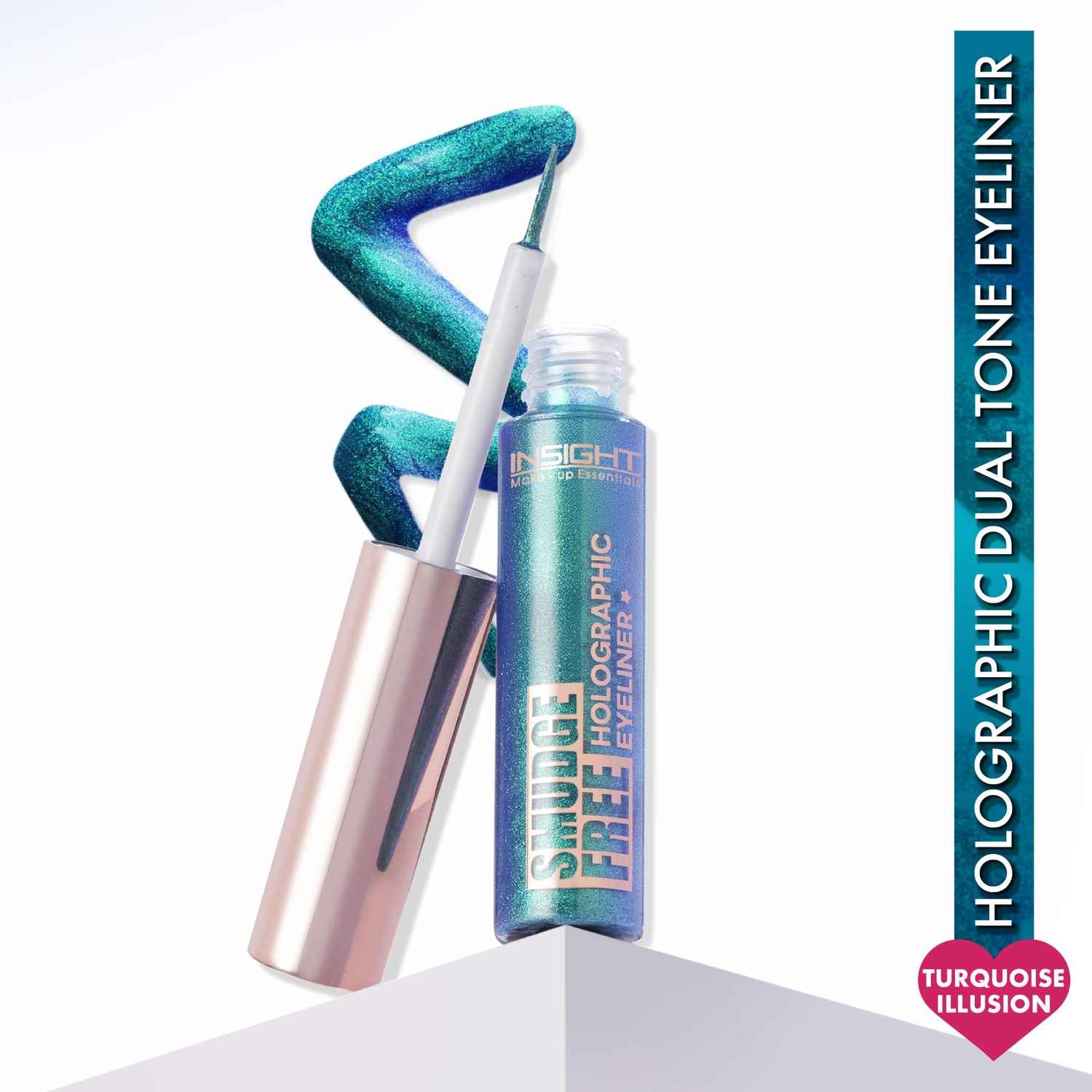 Buy INSIGHT Cosmetics Smudge free Holographic Eyeliner - Turquoise Illusion (5 gm) - Purplle