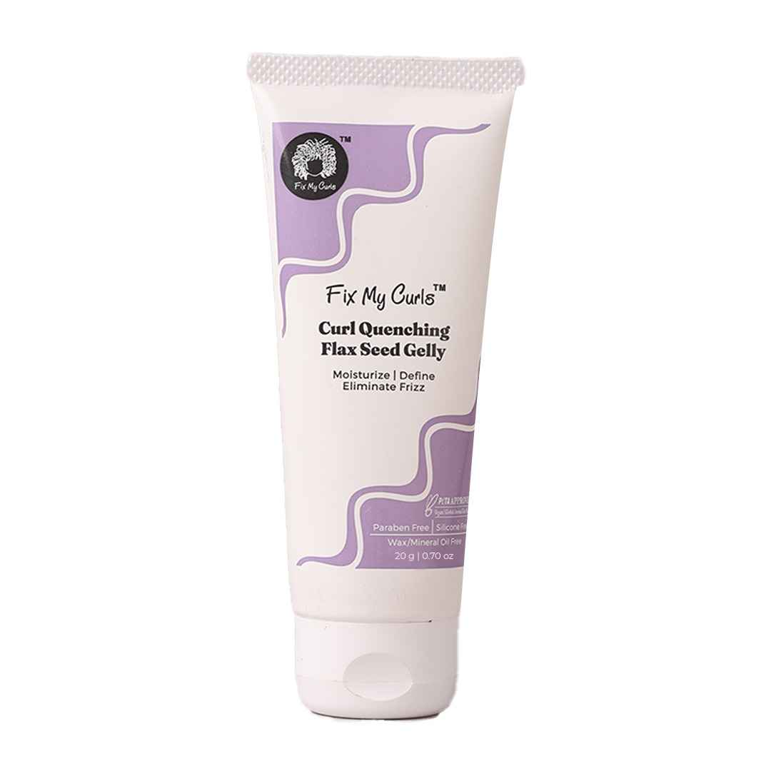 Buy Fix My Curls Curl Quenching Flaxseed Gelly | With Aloe Vera, Chia & Flax Seeds | For Curly, Wavy & Frizzy Hair | Silicone Free Curl Definition with Strong Hold Curl Defining Gel | Vegan | 20 gm - Purplle