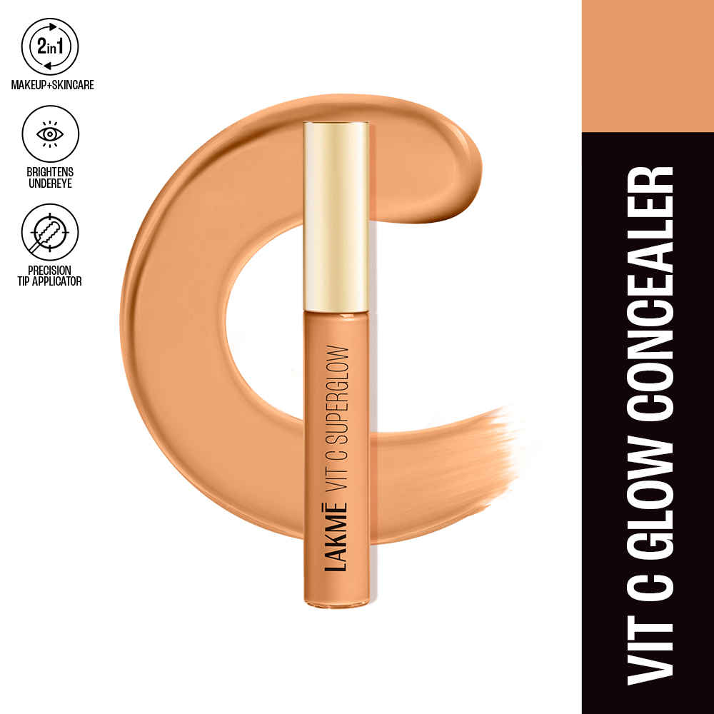 Buy Lakme Makeup+Skincare Vit C Superglow Concealer 16 Sand 5.4ml - Purplle