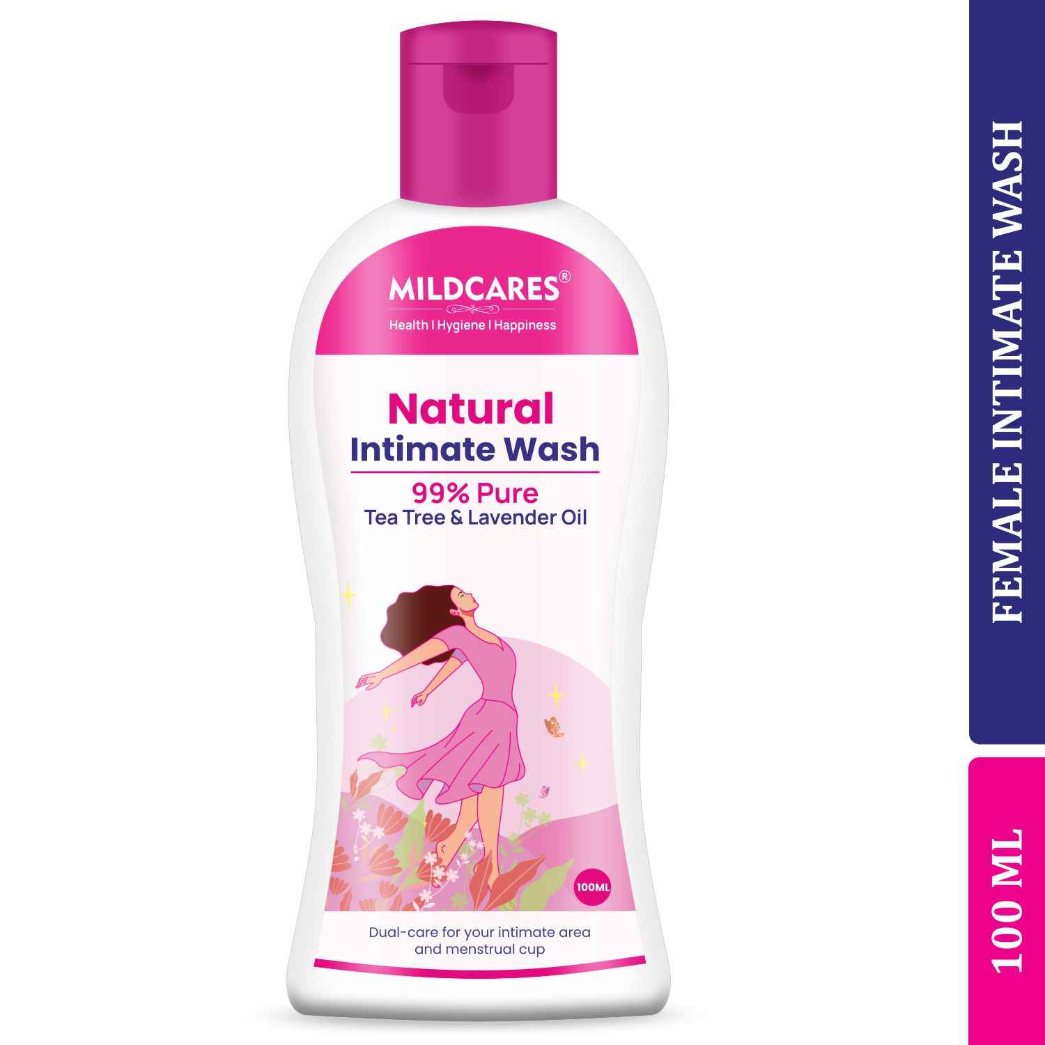 Buy Mildcares Natural Intimate Wash For Women Enriched With Tea Tree Oil & Aloe Vera Extract , Ph Balanced , Prevents Odour & Infection Safe For Skin (100 ml) - Purplle