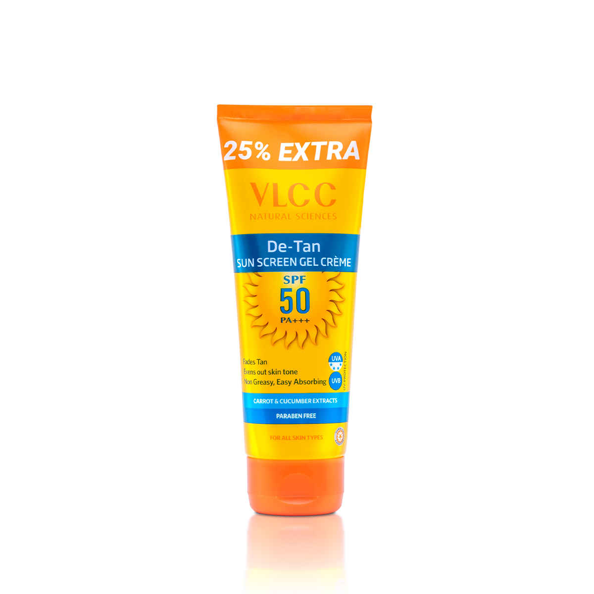 Buy VLCC De Tan SPF 50 PA+++ Sun Screen Gel Creme(100 gm+25%extra)-125 gm - Purplle