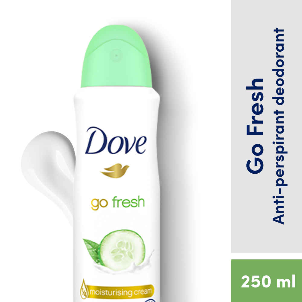 Buy Dove Deodorant For Women, Antiperspirant Body Spray For Long Lasting Odour Protection, Skin Friendly Deo, Alcohol Free, Paraben Free, (Cucumber & Green Tea) 250 ml - Purplle