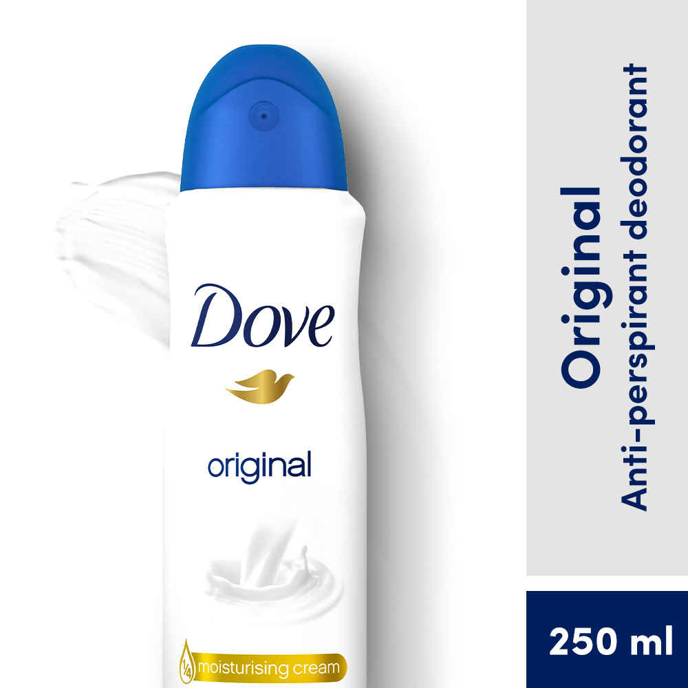 Buy Dove Original, Strong Antiperspirant Deodorant For Women, Clean And Fresh Fragrance Aerosol, Long Lasting Anti Sweat And Body Odour Protection Spray , 250 ml   - Purplle